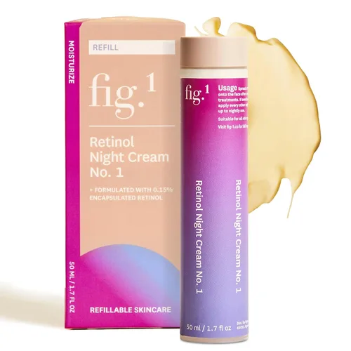 Vista 9 de Fig.1 Crema de noche Retinol Hidratante facial con retinol y escualano Crema de noche para mujeres con piel sensible Reducción de arrugas