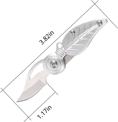 Vista 2 de Cuchillo de Bolsillo para Mujer, Cuchillo de Bolsillo Pequeño con Cadena, Cuchillos Geniales, Gadgets Geniales, Cuchillo EDC, Cuchillo de Bolsillo