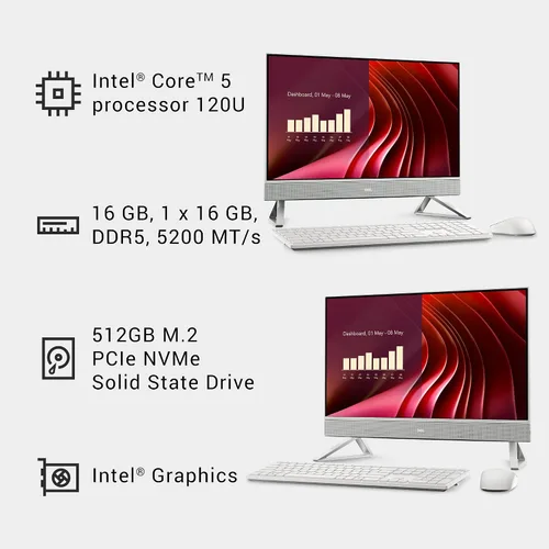 Vista 9 de Dell Escritorio todo en uno de 23.8", FHD, Intel Core 5 120U, Windows 11