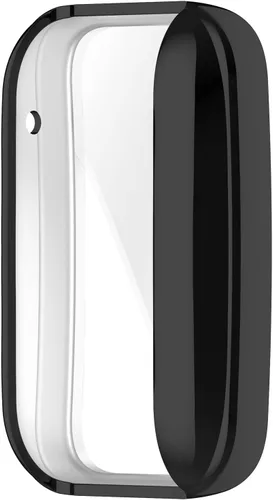 Vista 5 de Funda compatible con Xiaomi Band 7 Pro, cubierta protectora de parachoques chapada en TPU para Mi Band 7 Pro, protector de pantalla, accesorios