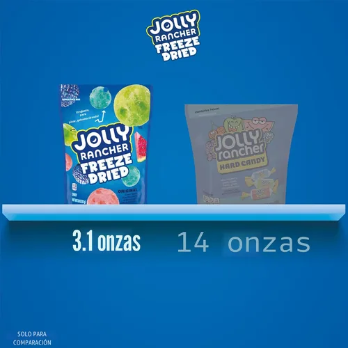 Vista 4 de JOLLY RANCHER Bolsa de dulces con sabor a fruta original liofilizada, 3.1 oz