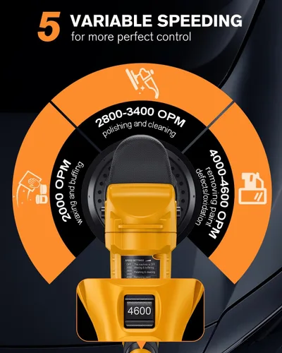 Vista 6 de Pulidora inalámbrica para coche Dewalt 20V Max, sin batería