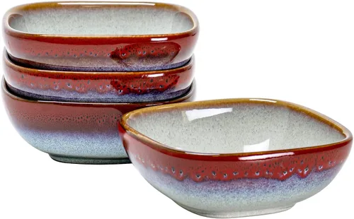 Vista 8 de HENXFEN LEAD Cuencos de cerámica para cereales, cuencos cuadrados de 22 onzas para guarniciones, aperitivos, ensalada, avena, sopa, cuencos