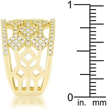 Vista 5 de Kate Bissett Marlene - Anillo de cóctel de oro de 14 quilates con circonita cúbica de 0,6 quilates