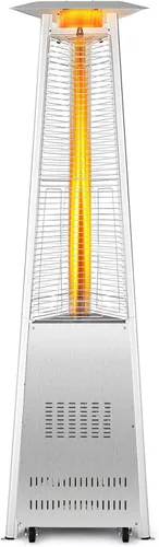 Vista 10 de Tangkula Calentador de patio al aire libre de 90 pulgadas, 42000 BTU calentador de propano piramidal portátil para exteriores con ruedas, tubo