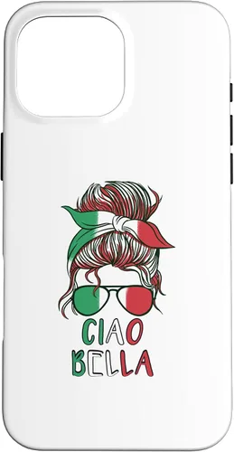 Vista 19 de Ciao Bella Italian Woman with Sunglasses Flag Italy Colors Case for iPhone 17