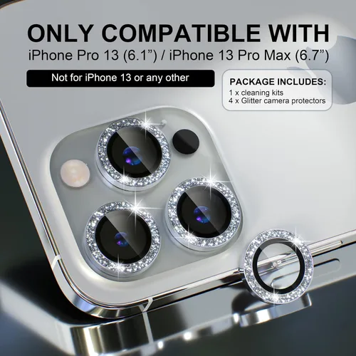 Vista 342 de Choiche Compatible para iPhone 16 Pro/iPhone 16 Pro Max Protector de Lente de Cámara, Vidrio Templado 9H Protector de Pantalla de Cubierta de Cámara