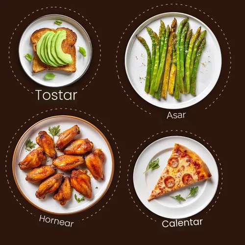 Vista 7 de Elite Gourmet ETO490 horno tostador de encimera de 9L/4 rebanadas con temporizador de 30 minutos, control de temperatura ajustable, incluye bandeja