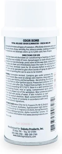 Vista 2 de 5oz Dakota Odor Bomb, eliminador de olores para auto - Aroma a melón fresco