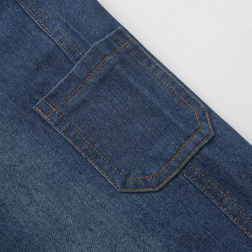 Vista 6 de GRANDWISH Overol de mezclilla con peto para niños, talla 3T-10