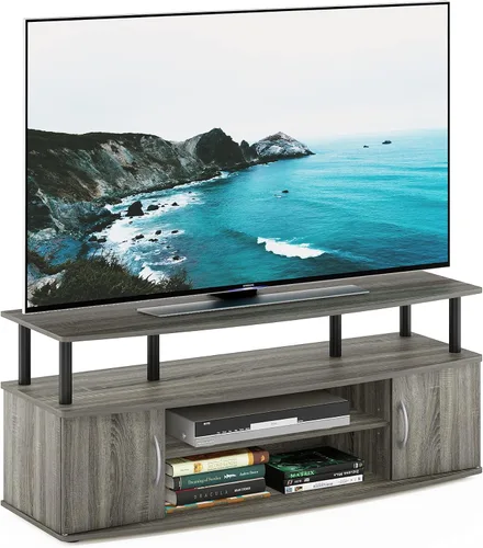 Vista 19 de Furinno - Soporte para centro de entretenimiento, para televisor de hasta 55 pulgadas, pino ámbar/negro