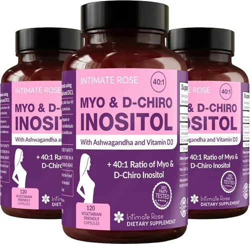 Vista 11 de Intimate Rose Suplemento de Myo-Inositol y D-Chiro Inositol para Mujeres - Equilibrio Hormonal y Soporte Ovárico para Mujeres - Relación Ideal 40:1