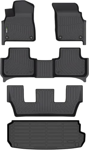 Vista 31 de HAFIDI® - Tapetes para auto con almacenamiento debajo del asiento, para todo clima, antideslizantes, de elastómero termoplástico, para la primera