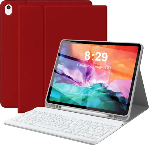 Vista 9 de Funda de teclado para iPad Pro de 12.9 pulgadas (modelo antiguo) 2015 1ª/2017 2ª generación - Teclado Bluetooth inalámbrico recargable, desmontable
