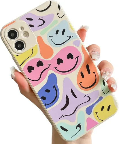 Vista 27 de Bonita funda divertida para teléfono compatible con iPhone 11, fundas femeninas de silicona líquida, goma de gel suave de dibujos animados, forro
