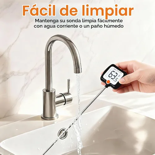Vista 9 de Termómetro digital para dulces de 10 pulgadas de largo con clip para olla, termómetro para freír profundo, pantalla giratoria, el mejor termómetro
