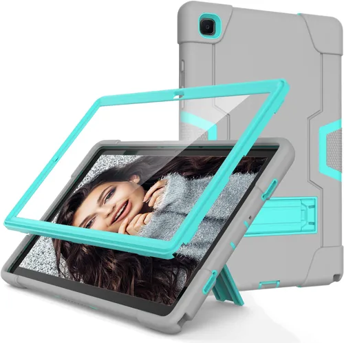 Vista 2 de Funda para Tablet de Samsung Galaxy Tab A7 10.4 2020, Funda Protectora de Alta Resistencia y a Prueba de Golpes de PC de Silicona con Soporte