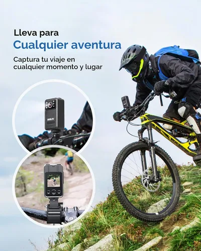 Vista 2 de BOBLOV A28 2K Cámara de cuerpo pequeño Soporte de memoria externa 64GB Negro64G