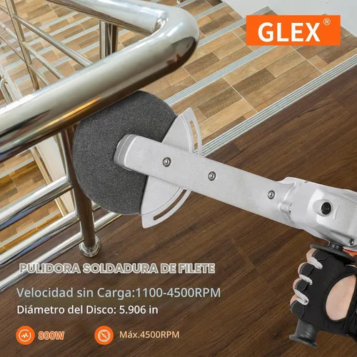 Vista 2 de GLEX Soporte de amoladora angular, brazo extendido, Amoladora eléctrica industrial de acero inoxidable, Lijadora, Uso general: Muelas, Cuchillas