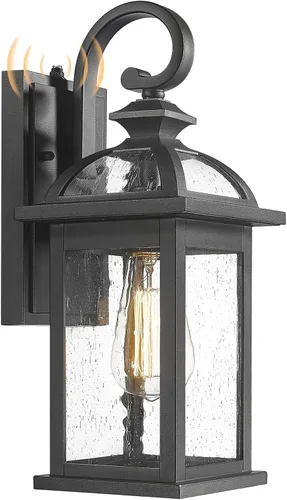 Vista 15 de Darkaway Accesorios de iluminación exterior para montaje en pared, aplique de pared al aire libre con vidrio sembrado, impermeable, accesorio