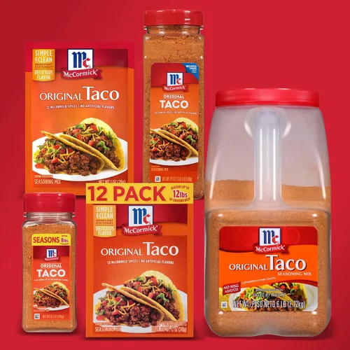 Vista 17 de Mezcla de condimentos para tacos original de McCormick, 24 oz