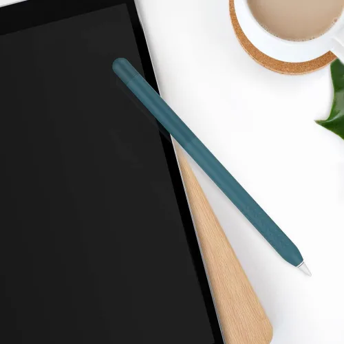 Vista 7 de Delidigi Funda de silicona para Apple Pencil de 1ª generación, cubierta de Verde profundo