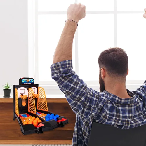 Vista 7 de ArtCreativity Mini Basketball Tabletop Game with 20 Mini Balls or 24 Replacement Balls, 2-Player Desktop Arcade Basketball Toy for Kids and Adults