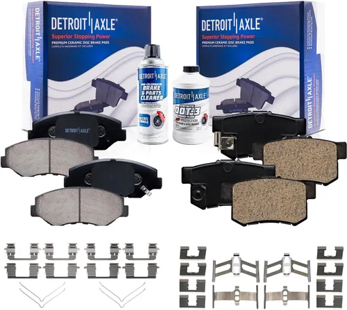 Vista 74 de Detroit Axle - Pinza de disco del lado del acompañante + pastillas de freno de cerámica de repuesto para Lexus HS250H Toyota RAV4 Prius V Scion xB