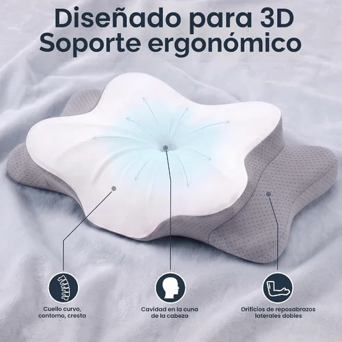 Vista 6 de Utopia Bedding Almohada cervical cervical para dormir, almohada ergonómica