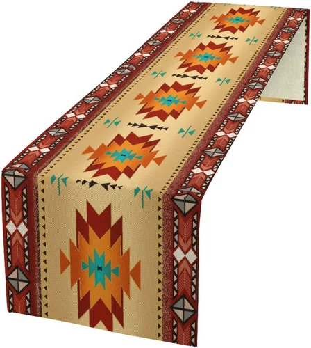 Vista 42 de YCness Camino de mesa con estampado de vaca, piel de vaca marrón, estilo occidental, decoración de casa de campo para el hogar, cocina, comedor, 13