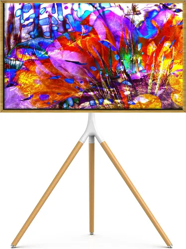 Vista 10 de UPGRAVITY Soporte de TV con caballete con base de trípode para pantallas planas LED LCD OLED de 45 a 65 pulgadas, soporte de suelo giratorio de 180°