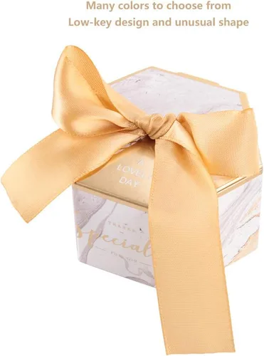 Vista 8 de Zerodis Cajas de recuerdos de fiesta de boda, 30 cajas de dulces con cinta para compromiso, despedida de soltera, baby shower, cumpleaños