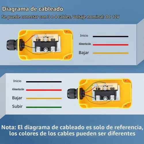 Vista 3 de Homaisson Control remoto de remolque de volcado, interruptor de control hacia arriba y hacia abajo del remolque de 12 V, botón de control remoto