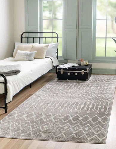 Vista 43 de Unique Loom Bohemian Trellis Collection - Alfombra rectangular de 2 x 3 pies 1 pulgada, color rosa polvoriento/marfil