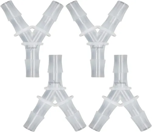 Vista 22 de Conector de púas de 3 vías en forma de Y de plástico de 1/2 "para manguera de aire, accesorio de púas de polipropileno de pp de tubería de agua