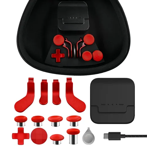 Vista 2 de KanKanGou Customized Elite Series 2 Controller-Magic Sound Red,Compatible with Xbox Elite Series 2 Controller,Gamepad Compatible for Xbox One,Xbox