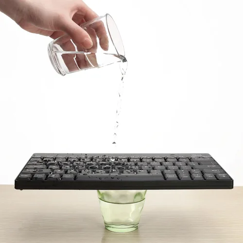 Vista 5 de Adesso WKB-1100CB - Combo de teclado y mouse, ergonómico, natural, resistente a derrames, color negro