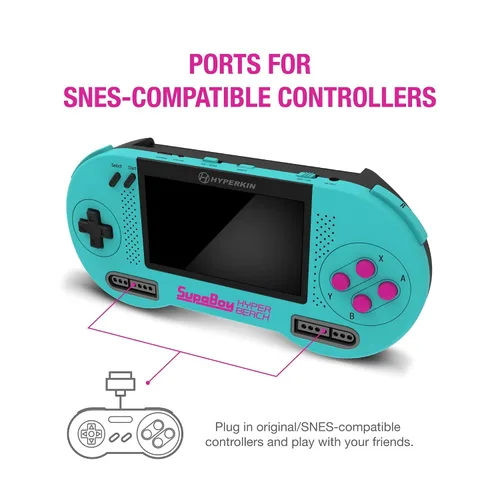 Vista 7 de Hyperkin SupaBoy Portable Pocket Console for Super NESSuper Famicom (Hyper Beach) - Super NES