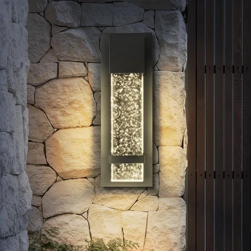 Vista 16 de ASD LED 13" Bubble Glass Wall Light Fixture, Outdoor & Indoor Seeded Sconce 3CCT, Waterproof, Dimmable, ETL Listed 12W 500LM 3000-5000K 120V