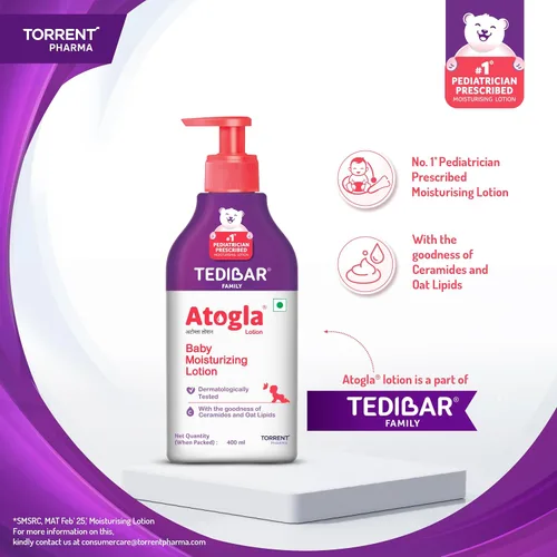 Vista 5 de YMPIGOY Atogla Curatio Loción para bebé, 13.5 fl oz Loción hidratante intensa para todo tipo de piel, protege contra erupciones y previene