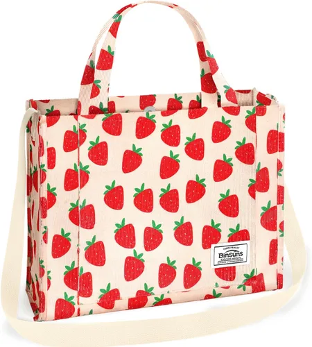 Vista 18 de Corduroy Tote Bag for Women Small Satchel Bag Mini Tote Bag Aesthetic Crossbody Handbag - School Work Travel Shopping