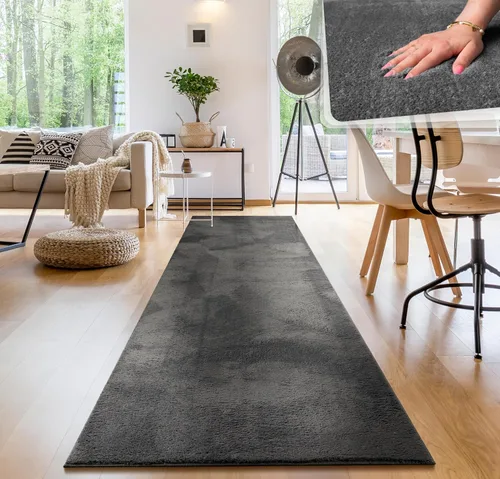 Vista 8 de Paco Home Alfombra suave en cobre acogedora alfombra antideslizante color sólido lavable, tamaño: 6'7" x 9'2" Marrón cobre