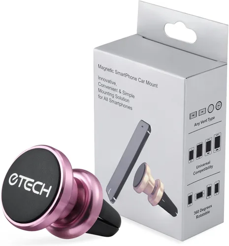 Vista 7 de eTECH Soporte magnético para teléfono de automóvil, montaje magnético universal para iPhone X / 8 Plus / 7 / 6S / 5S, Galaxy S5 / S6 / S7 / S8 / S9
