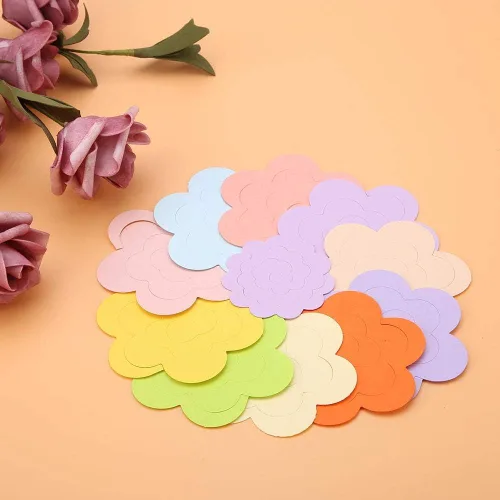 Vista 6 de Quilling Paper Blossom Paper Kit 20PCS Diseño de flores Colorido Kit de Quilling Papel Roseta Flor Quilling Paper (Color al azar)