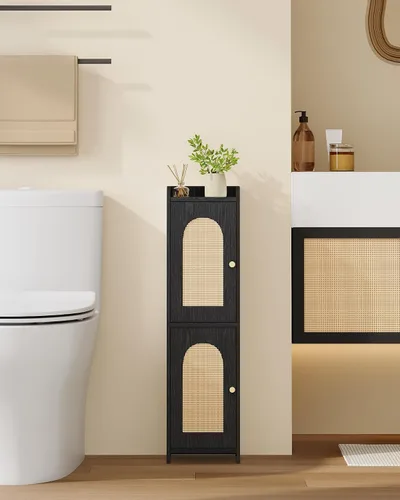 Vista 14 de Hzuaneri Gabinete de almacenamiento del cuarto de baño, pequeño gabinete Blanco