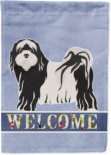 Vista 100 de Caroline's Treasures CK3645GF Bandera de bienvenida de bulldog inglés para jardín, bandera decorativa para patio exterior, obras de arte de patio