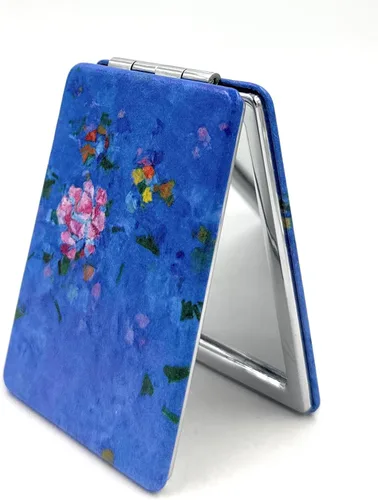 Vista 14 de Bonito espejo compacto de mano para niñas, espejo plegable para monederos, pequeño espejo de maquillaje, tamaño de bolsillo, espejo cosmético