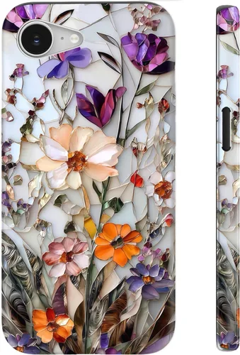 Vista 99 de LUHOURI Funda para iPhone 12 Mini, compatible con carga inalámbrica, doble capa, interior de silicona suave + carcasa exterior dura, bonito diseño