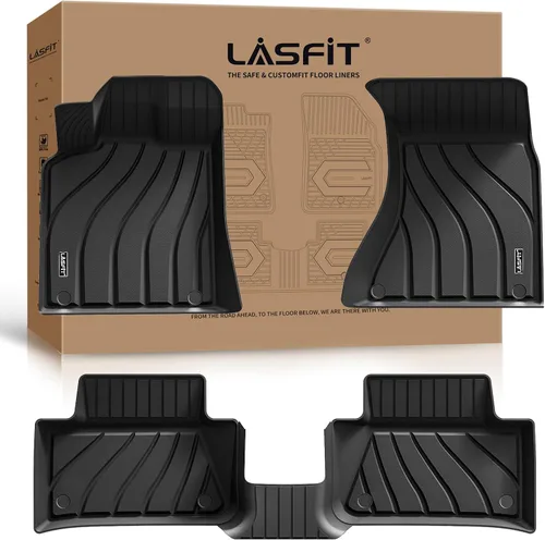 Vista 17 de LASFIT Alfombrillas para Freightliner Cascadia 2008-2017, protección para todo tipo de clima, revestimientos de automóvil de elastómero