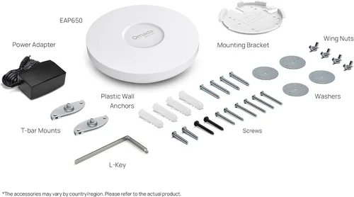 Vista 10 de Punto de acceso inalámbrico Omada AX3000, con adaptador de CC